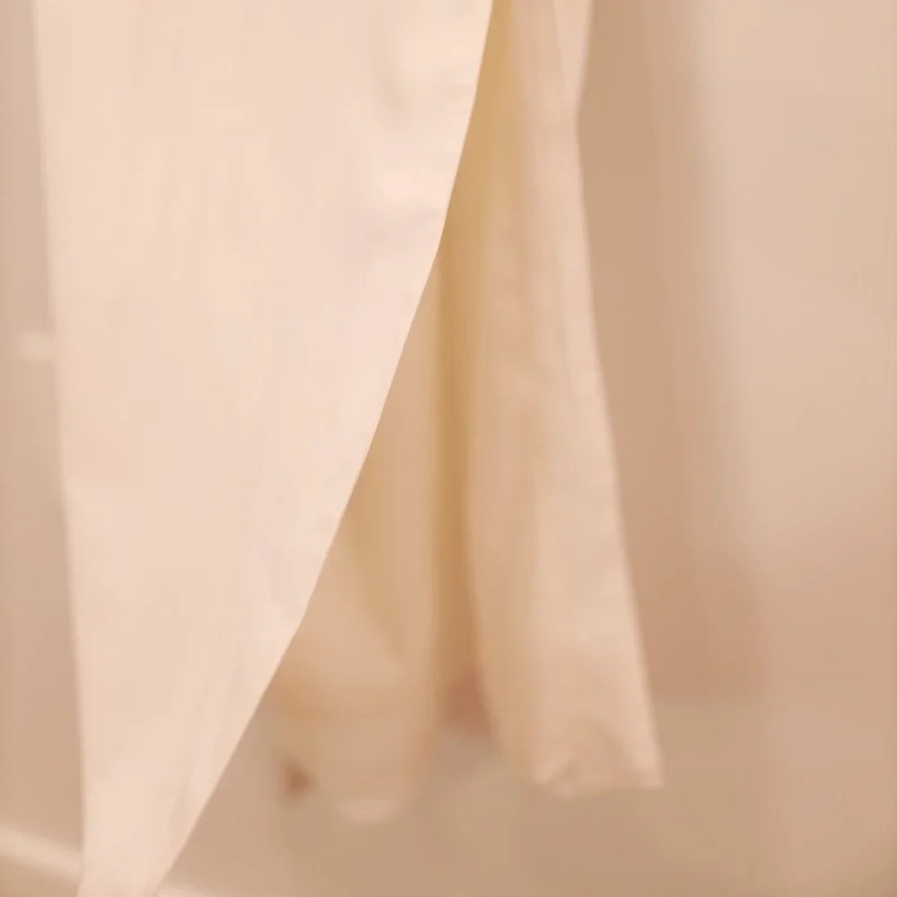 Abercrombie & Fitch Ruched Midi Dress In White Size Large New With Tags - Picture 13 of 14